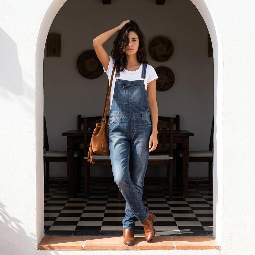 Harmony & Havoc Denim Overalls Women NWT Dark Wash Straight Leg Size 13